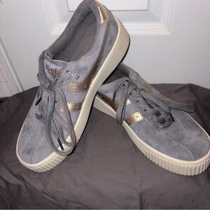 Gola Metallic Court Sneakers Gray/Blue Women’s 9